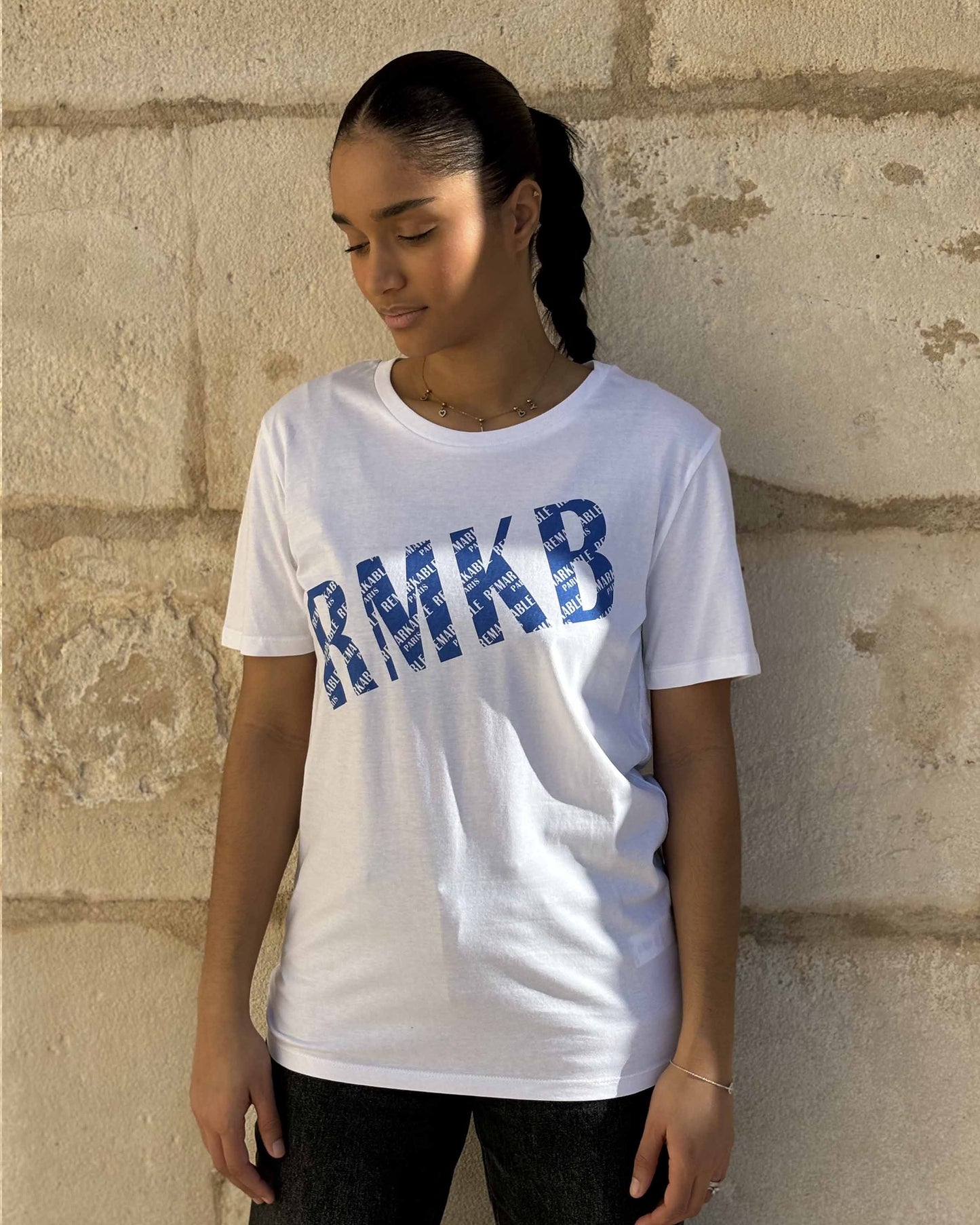 T-SHIRT RMKB BLEU EN COTON BIO