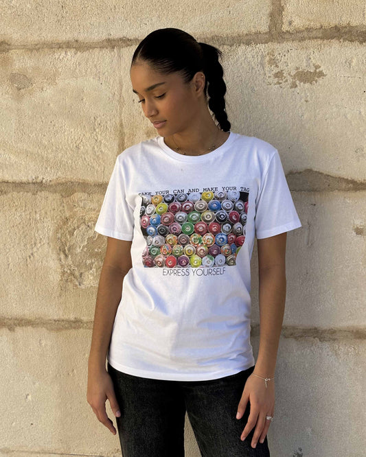 T-SHIRT CANS EN COTON BIO