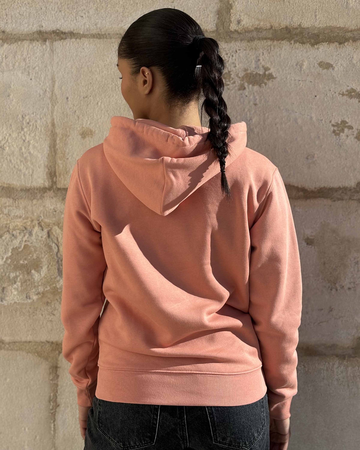 SWEAT-SHIRT EN COTON BIO CORAIL